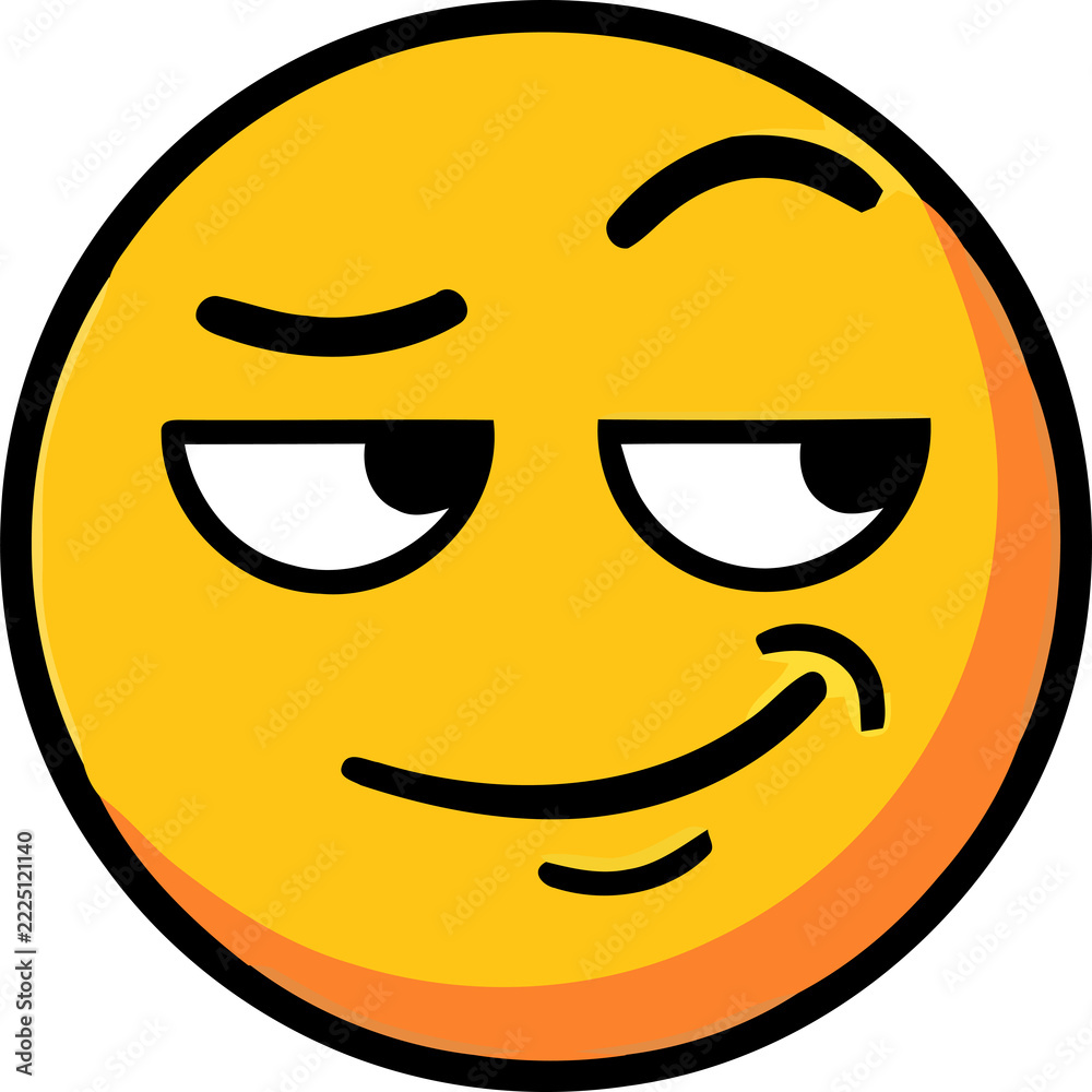 Obraz premium This vibrant yellow emoji displays a playful wink and a subtle smirk conveying a sense of mischievousness flirtation or lighthearted teasing in
