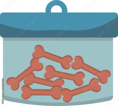 Pet Food Illustration with Cartoon Design. Isolated on a White Background.