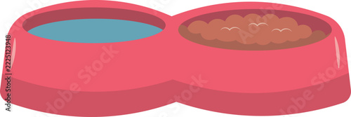 Pet Food Illustration with Cartoon Design. Isolated on a White Background.