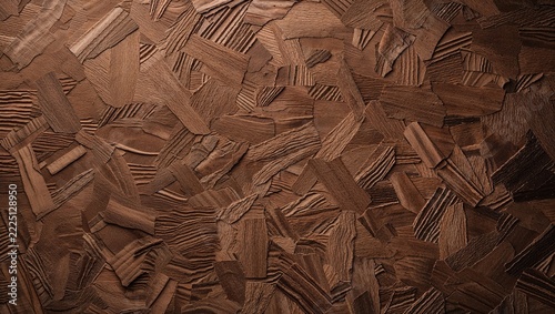 Warm brown textured plaster with overlapping trowel marks