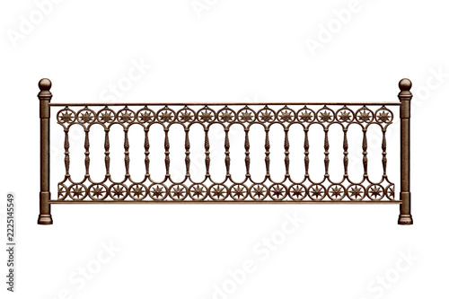 Decorative metal fence. C.