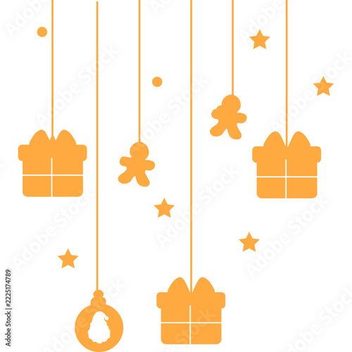 Christmas Decorations Flat Icon