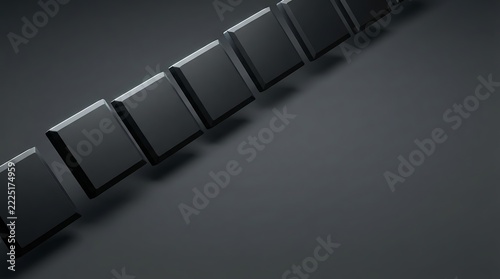 Modern gray interlocking tiles floating in minimalist studio lighting