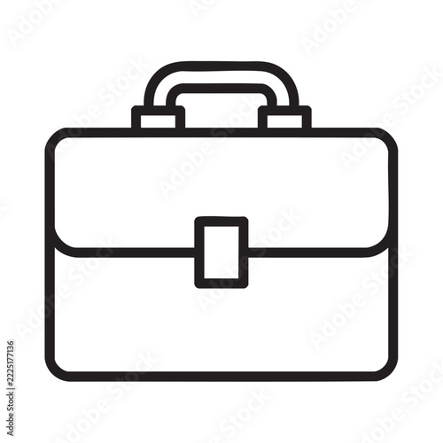 portfolio briefcase vector icon with a black outline art design black outline art vector black outline art vector icon