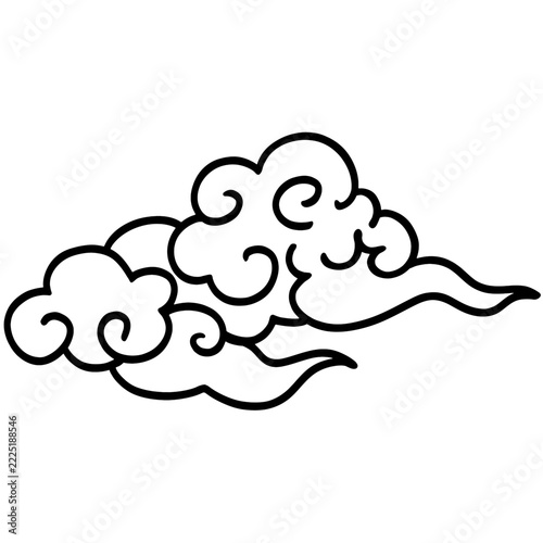 Japanese cloud traditional oriental ornament