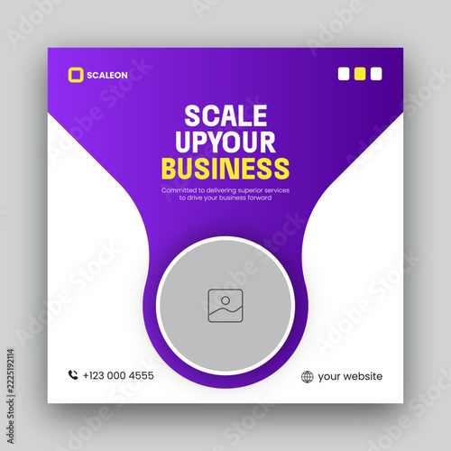 Digital marketing social media post web banner design template