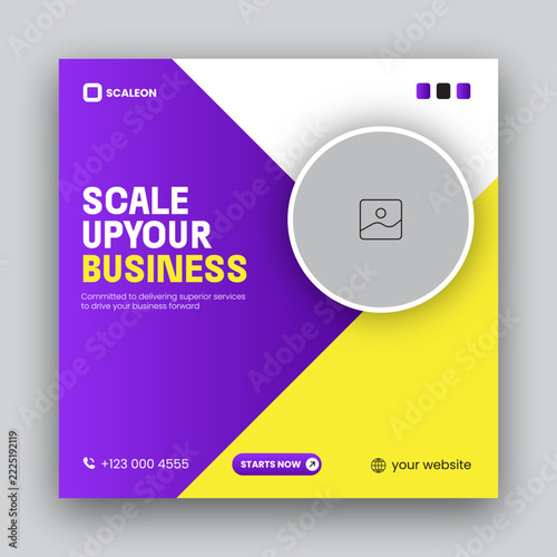 Digital marketing social media post web banner design template