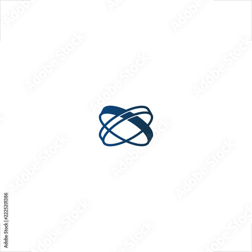 Modern financial gaming decision coin toss spinning orbital geometric loop icon, engineered for betting app platforms, cryptocurrency trading, probability consulting services, strategic risk manager