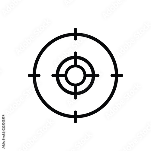 Target icon, vector illustration. Flat design style
