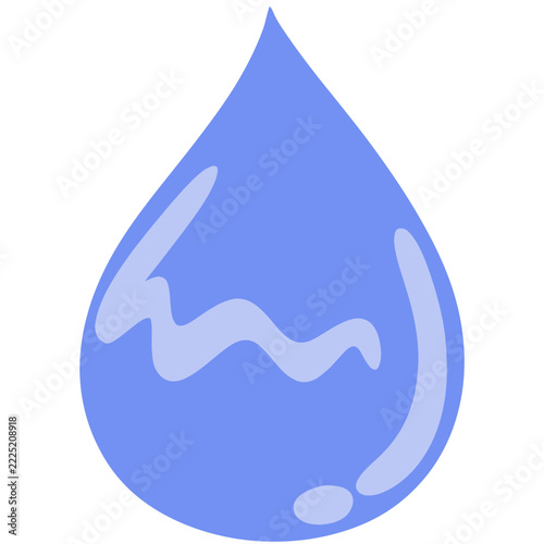 Abstract blue water puddle and droplet set