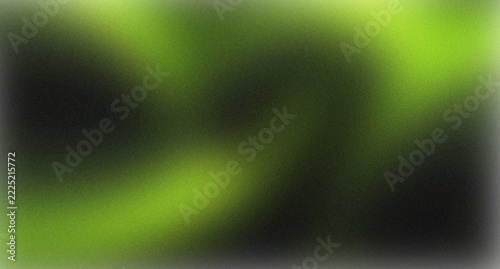 Abstract green and black blurry background with soft light gradients