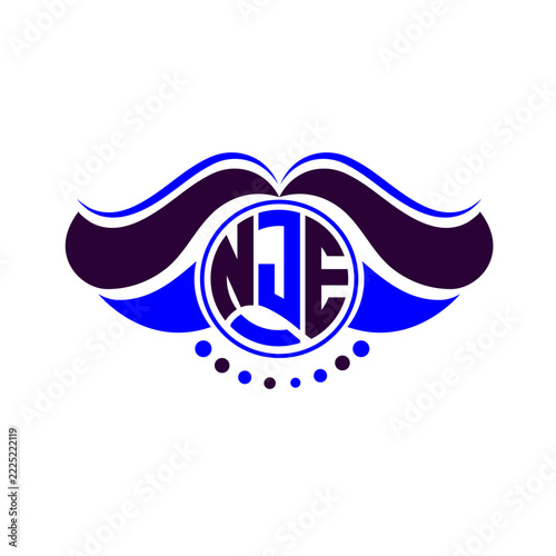 NJE letter logo creative design. NJE unique design