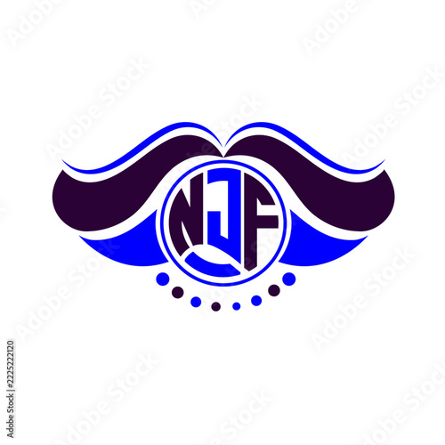 NJF letter logo creative design. NJF unique design