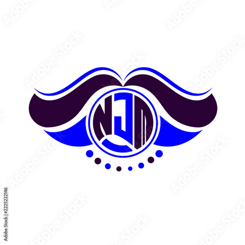 NJM letter logo creative design. NJM unique design