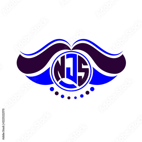NJS letter logo creative design. NJS unique design