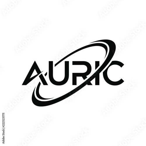 Auric wordmark logo with orbit ring design.