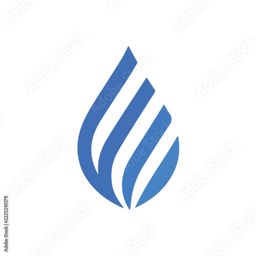 water drop abstract logo design