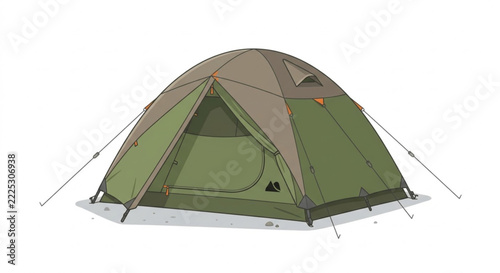 Modern Camping Tent Vector Illustration