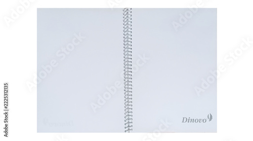 blank notebook isolated on white