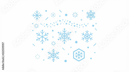 vector snow, flat design, simple, minimalist, plain white background