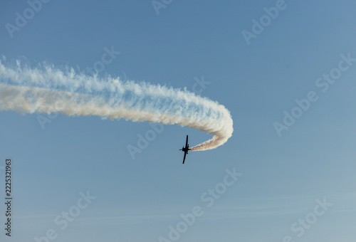  Andrea Pesenato acrobatic driver on the CAP 231 plane performs a display during the Jesolo AirShow.