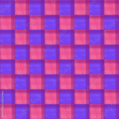 Seamless checkered pattern with alternating pink and purple squares in a grid layout