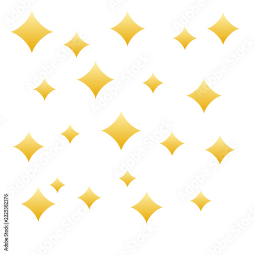 Gold sparkle scatter overlay isolated on transparent background