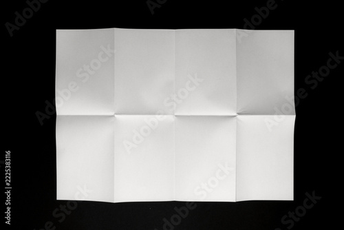 Folder pieghevole 8 facciate per mockup