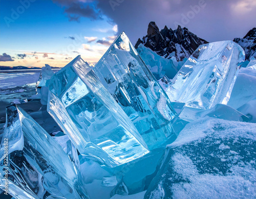 icy crystal texture, Generated image