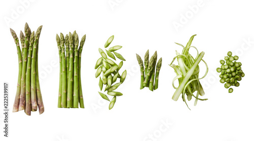 Array of Fresh Asparagus and Green Vegetables, featuring fresh produce, green food, healthy eating, food preparation, culinary, organic, nutrition, gourmet