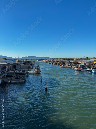 Picturesque View of Oyster Farms in Leucate, France