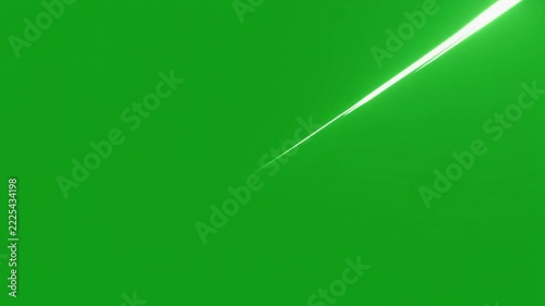 Thin Bright Diagonal Shine Streak Sweeping Smoothly on Chroma Green