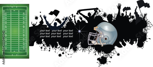 The Helmet and Field of American Football