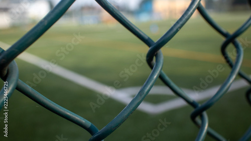 Chain-Link Fence Overlooking Sports Field