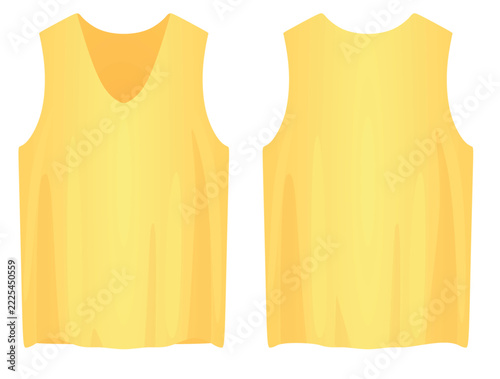 Male sleeveless t shirt. vector
