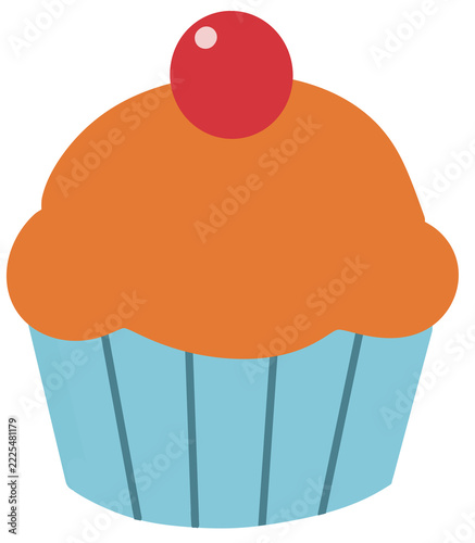 sweet cupcakes with cherry on top
