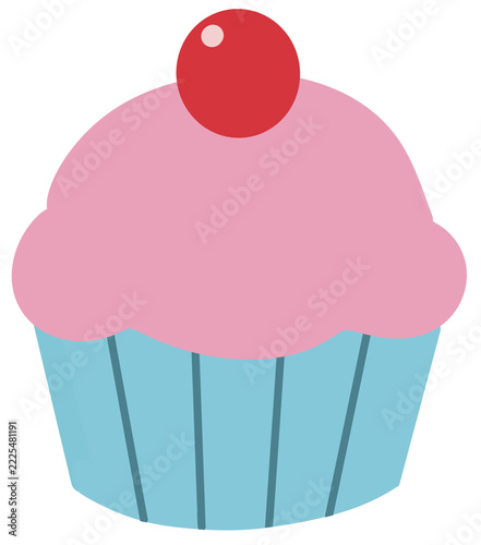sweet cupcakes with cherry on top