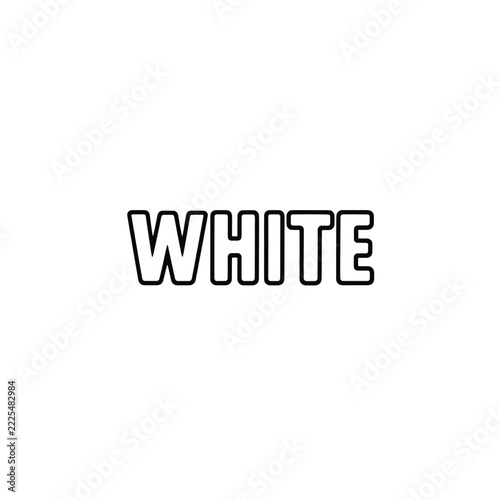 Minimalist WHITE Outline Typography in Black and White