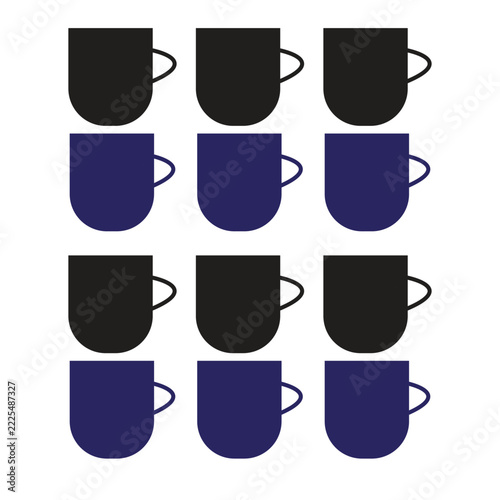 Mug and Cup Icons Set