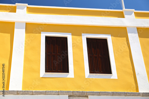 Architecture on the island of Symi, Greece.