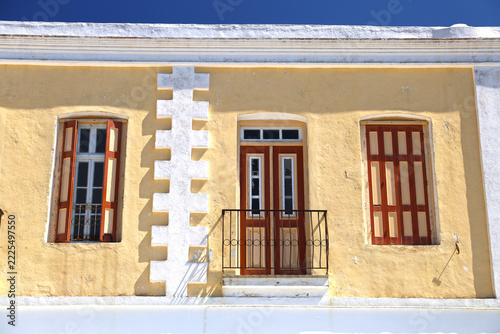 Architecture on the island of Symi, Greece.