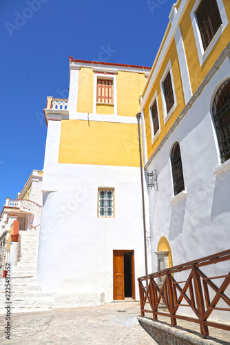 Architecture on the island of Symi, Greece.