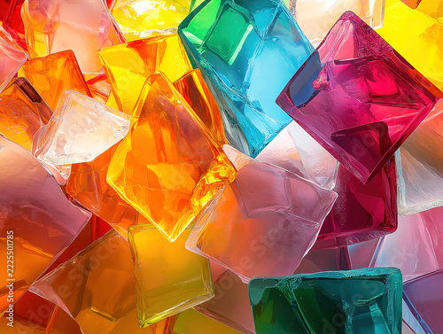 A Dynamic Display of Colorful Glass in Kaleidoscopic Style