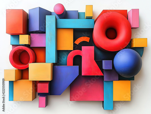 A Bold and Clean Minimalist Geometric Arrangement