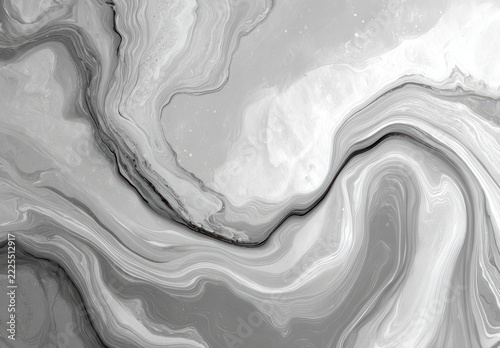 Abstract monochrome marble liquid swirl background   