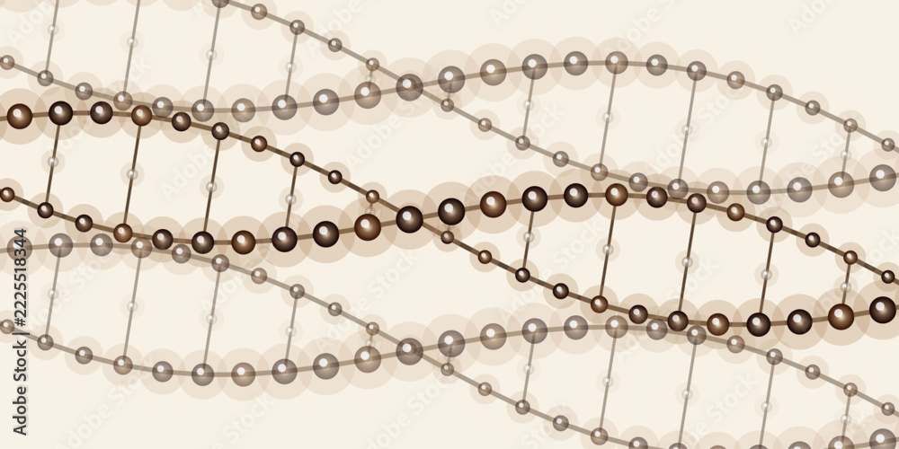 Abstract brown and bronze multi strand DNA double helix pattern on ...