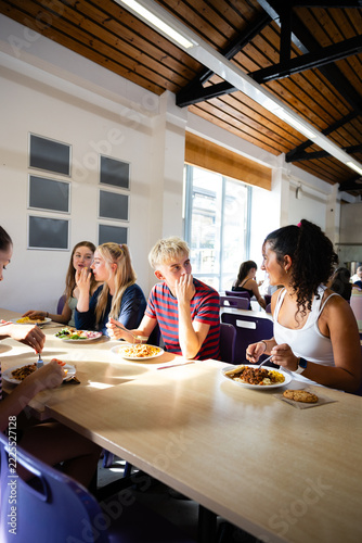 Warm chatter in the dining hall