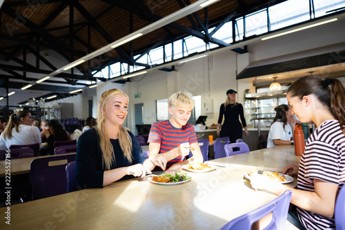Dance company shares a laugh over lunch