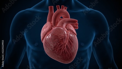 A man with an artificial heart implant, a medical innovation for patients with heart disease