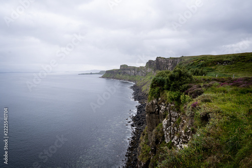Scottish sea cliffs above a quiet coastal bay